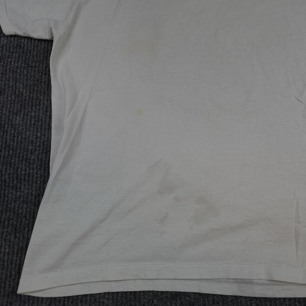 Vintage Basketball Shirt Mens XL White Gimme The Rock Graphic T-Shirt - Picture 7 of 12